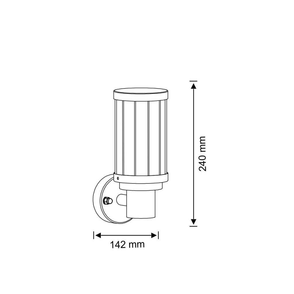 Applique esterna FIORD 312303 E27 nero IP44 Polux