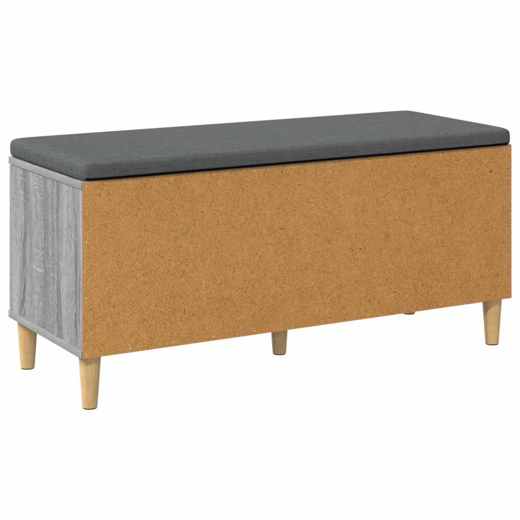 Panca per ingresso con cuscino Sonoma grigia 100 x 38 x 46 cm
