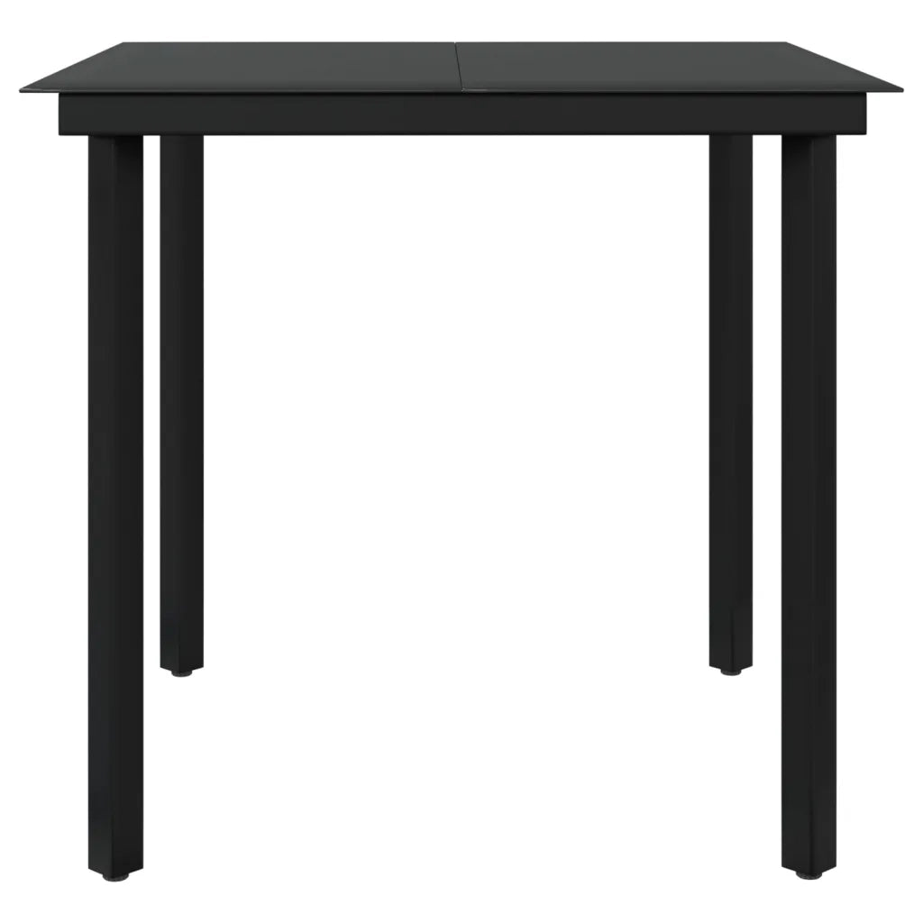 Set da Pranzo da Giardino 5 pz | Set Salotto da Giardino con Cuscini Nero
