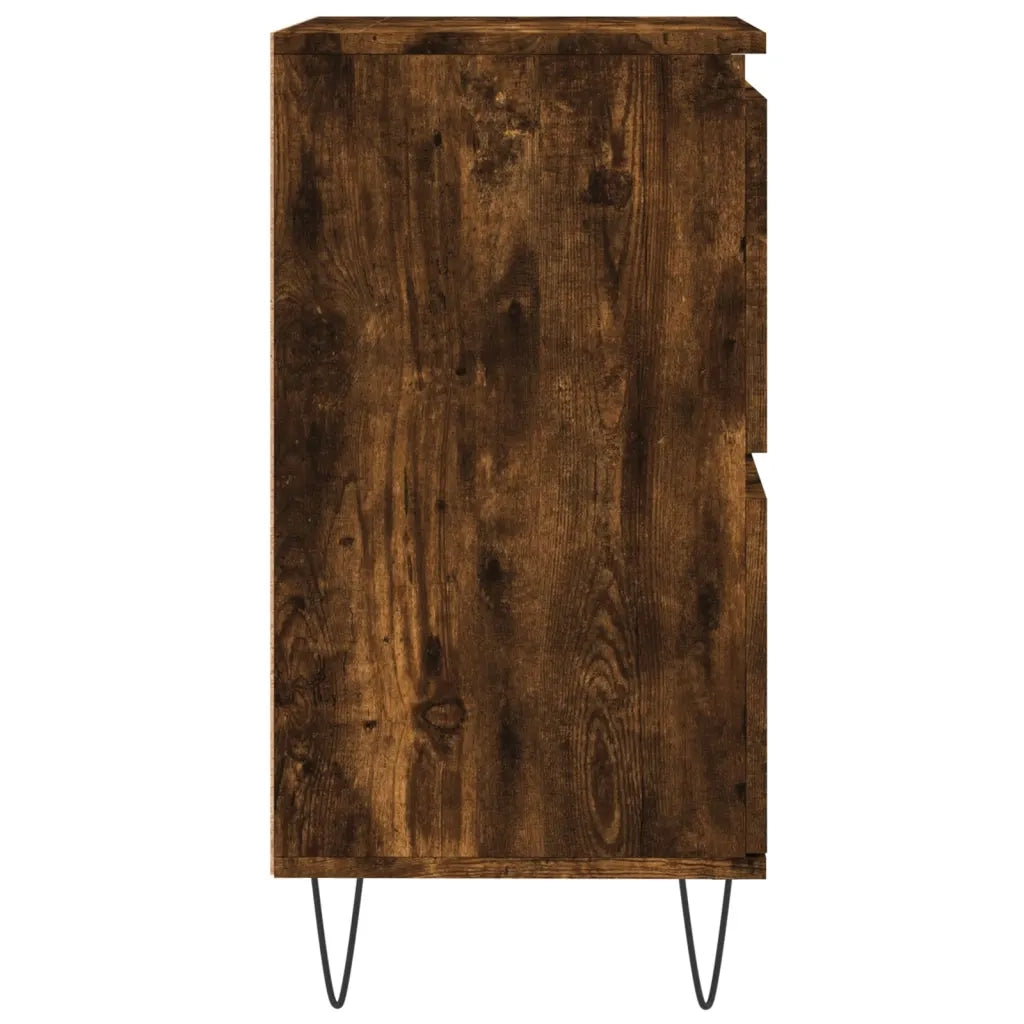 Credenza Rovere Fumo 60x35x70 cm in Legno Multistrato 831217