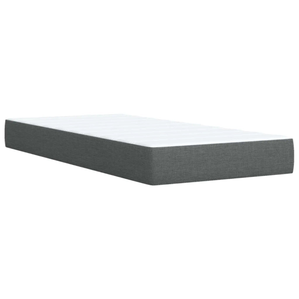 Letto ottomano con materasso Grigio Scuro 90 x 200 cm Tessuto 3457543