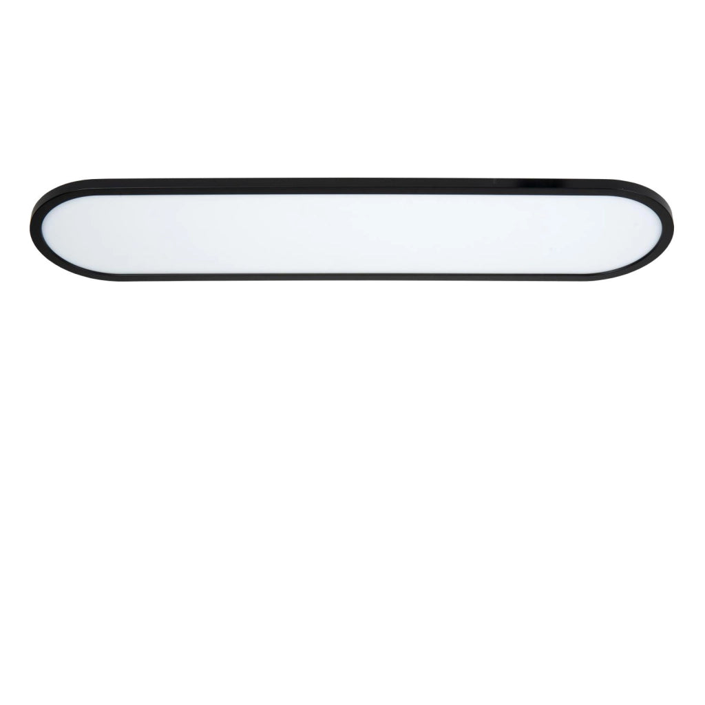 Plafoniera LED ovale nera dimmerabile Lucide ELLY