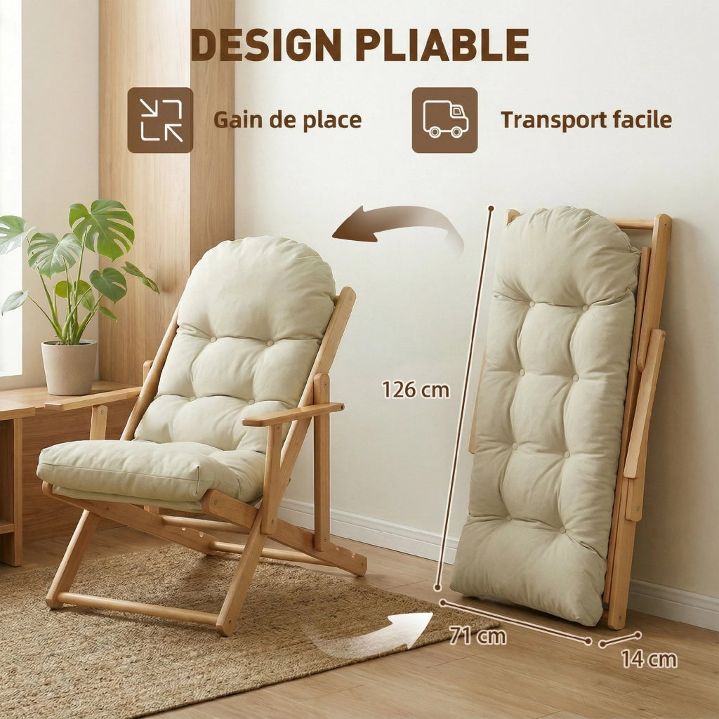Poltrona Reclinabile Relax ¨C Minimal ¨C Legno Grigio Scuro