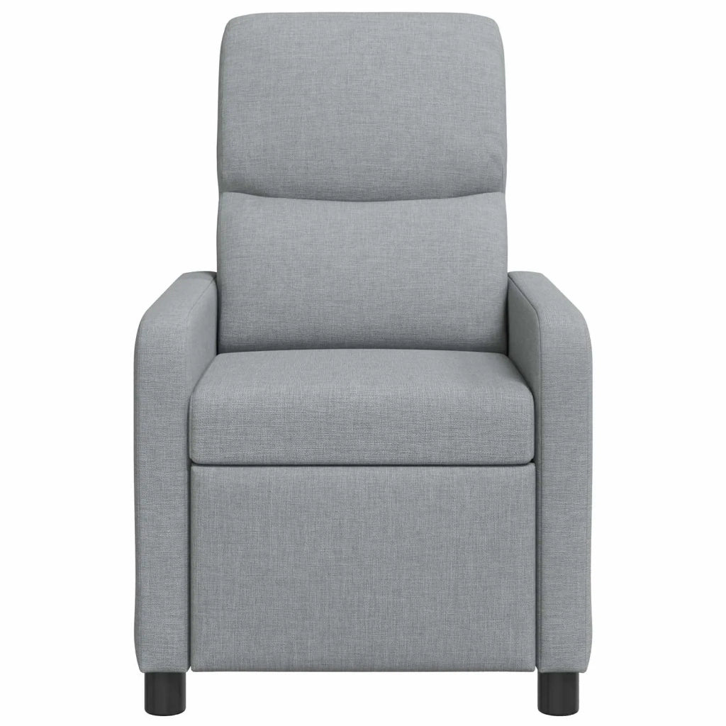 Poltrona Massaggiante Grigio Chiaro Tessuto 42034829