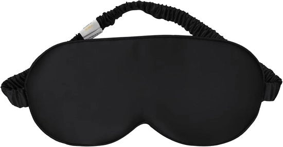 Slaapmasker in Seta di Morera - Comfortevole e Biologico - Nero - 100% Seta di Morera