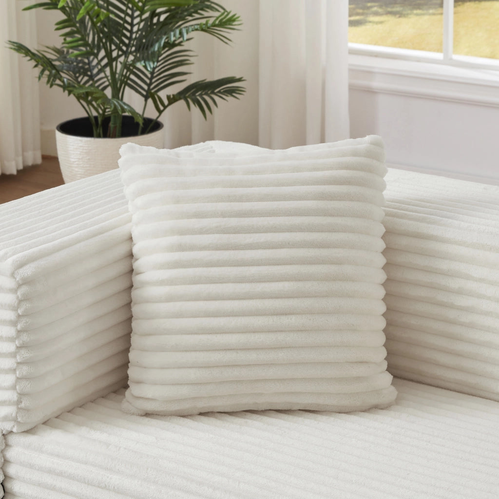 Divano moderno in velluto a coste, design quadrato classico, trasformabile in letto piccolo