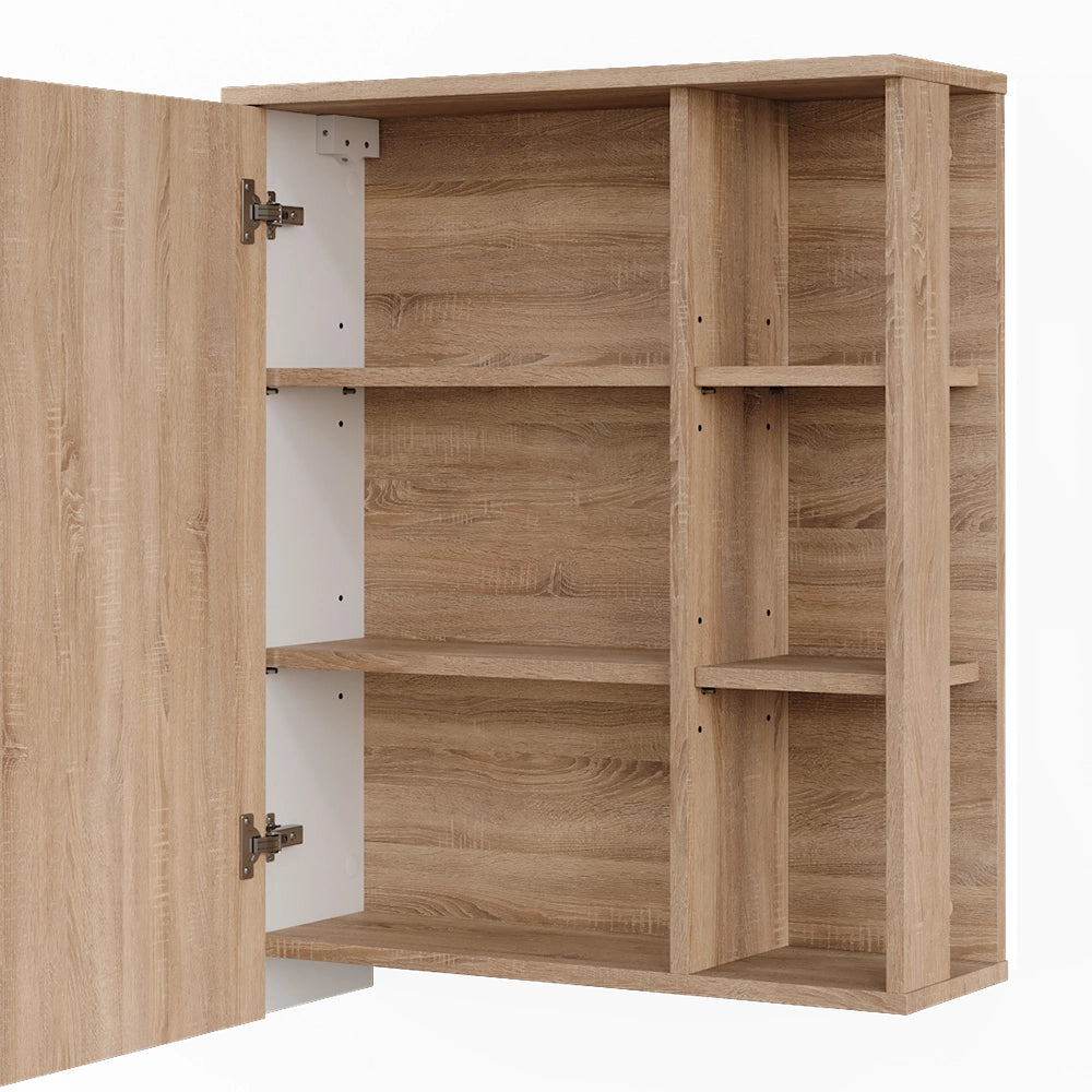 Vicco Mobile a specchio Sonoma/Bianco 60 x 75 cm