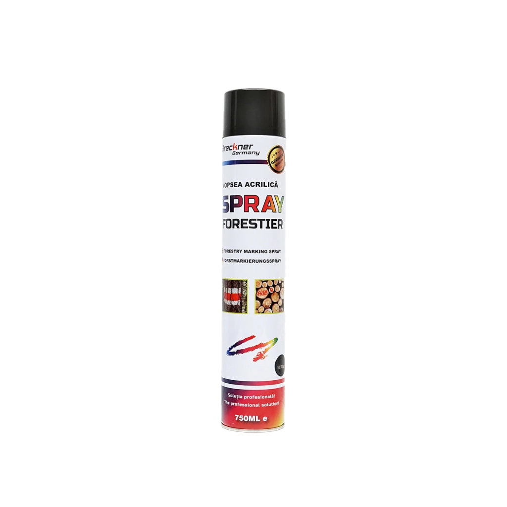 12 pezzi Vernice spray per marcatura forestale nera 750ml Breckner Germany