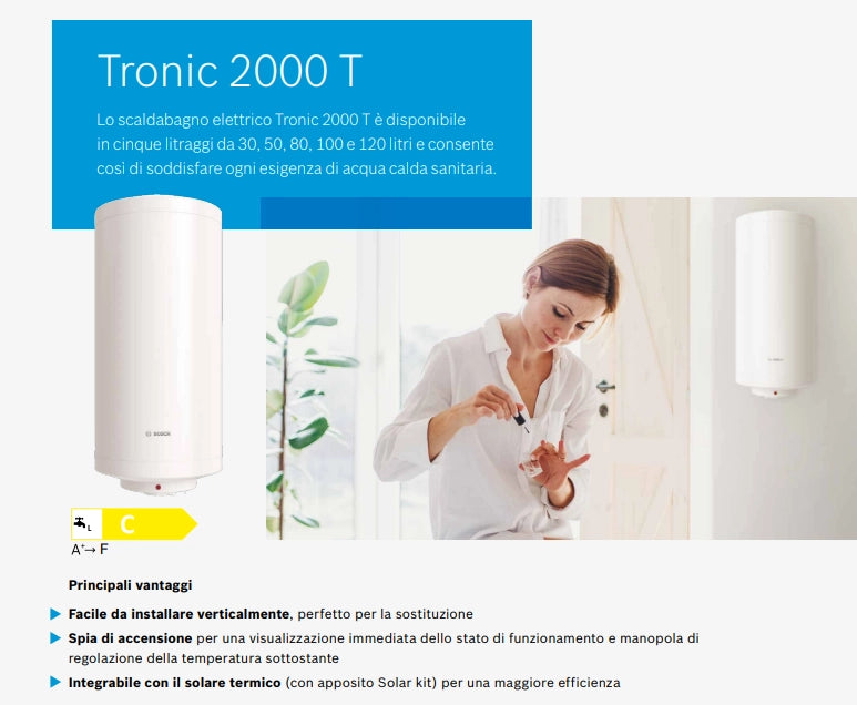 SCALDABAGNO ELETTRICO TRONIC 2000T TR2000T  30 LT