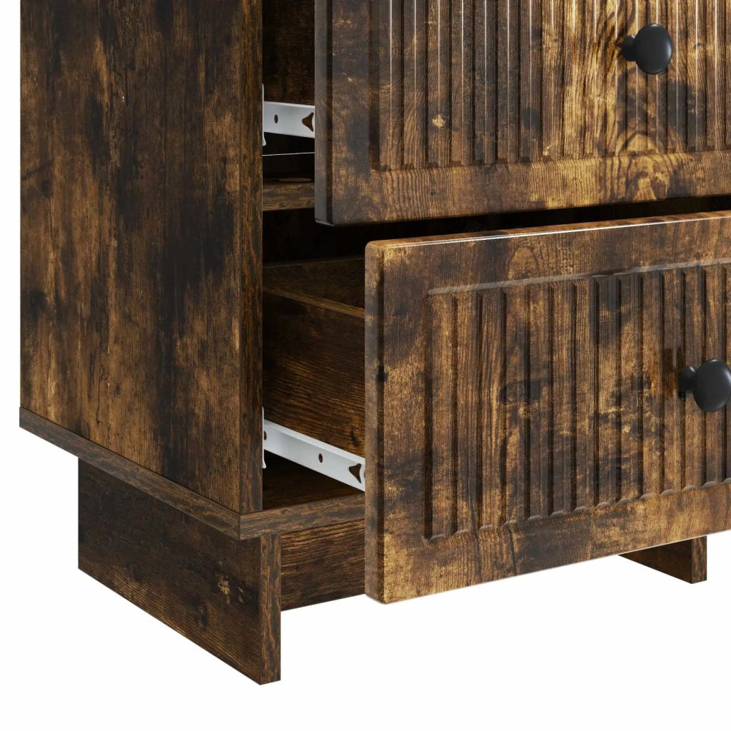 Armadio da Notte con cassetto Rovere Fumo 43 x 34,5 x 47,5 cm 893845