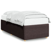 Letto singolo | Letto per adulti | Giroletto senza Materasso Marrone Scuro 80x200 cm Tessuto