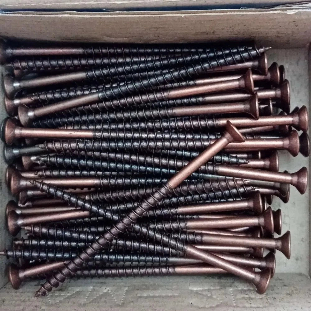 Vite 5,0x70/60mm - 200pz tps testa conica bronzata per legno truciolare parzialmente filettata