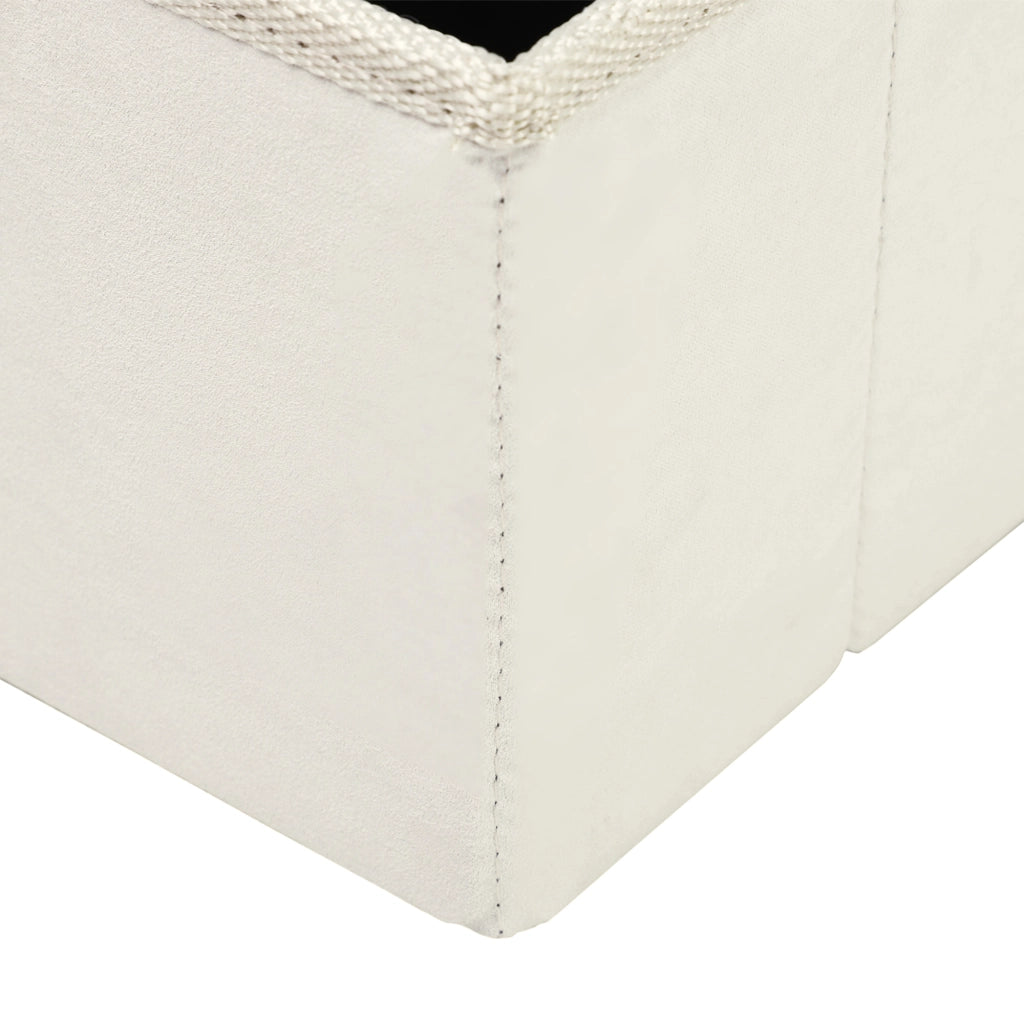 Scaletta per animali 3 gradini pieghevole con vano contenitore in MDF bianco 40 × 54 × 48 cm per divano e auto
