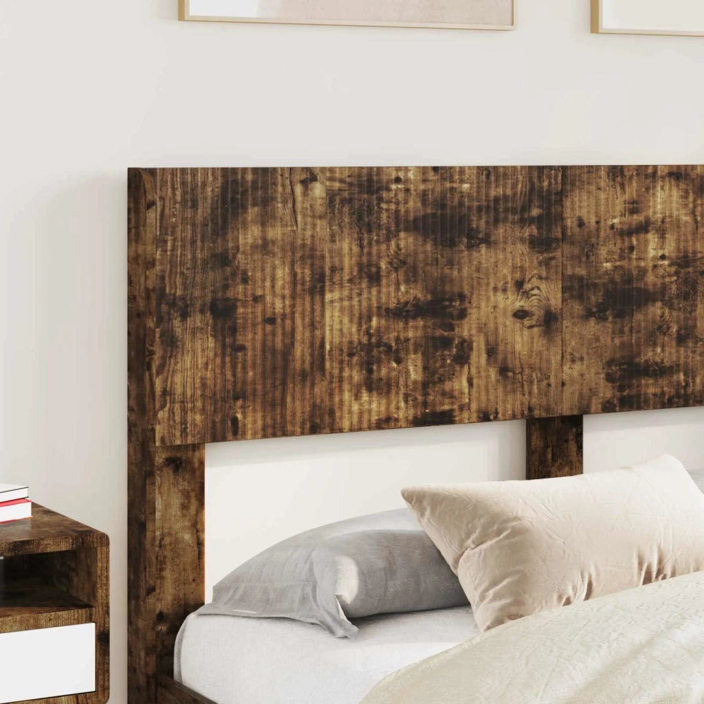 Struttura del letto con stoccaggio e testata Rovere Fumo 3414369
