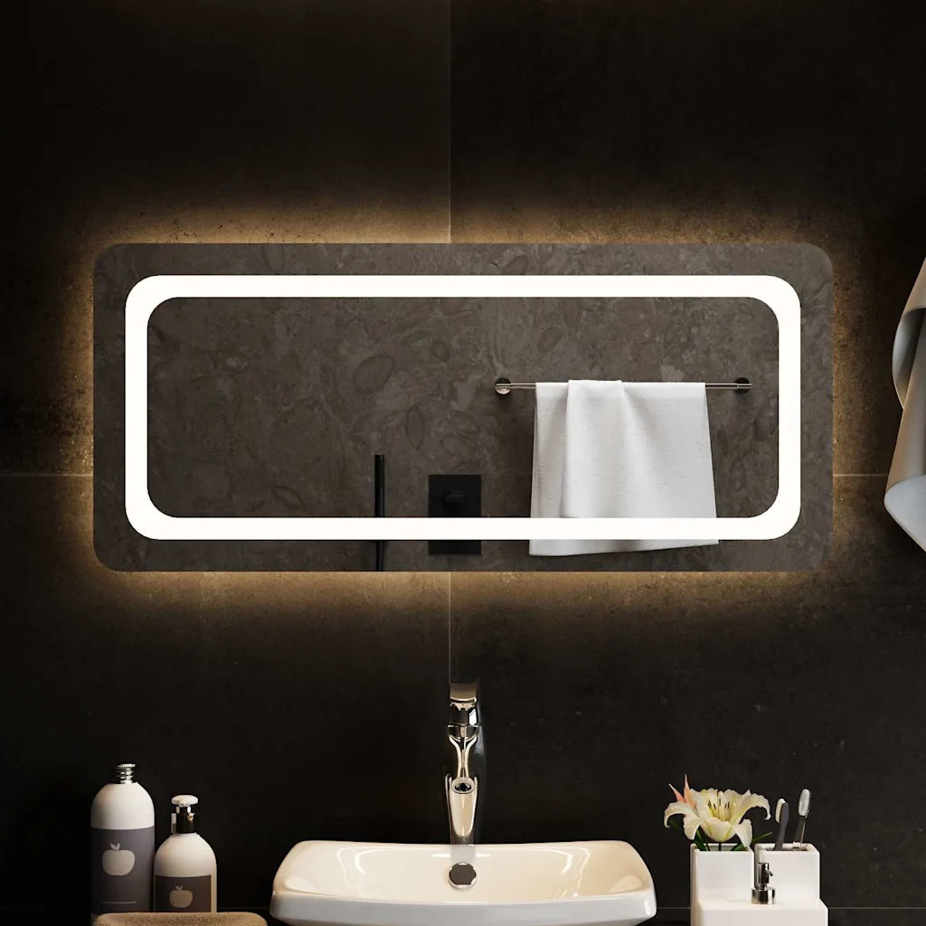 Specchio da Bagno | Specchio decorativo con Luci LED 90x40 cm