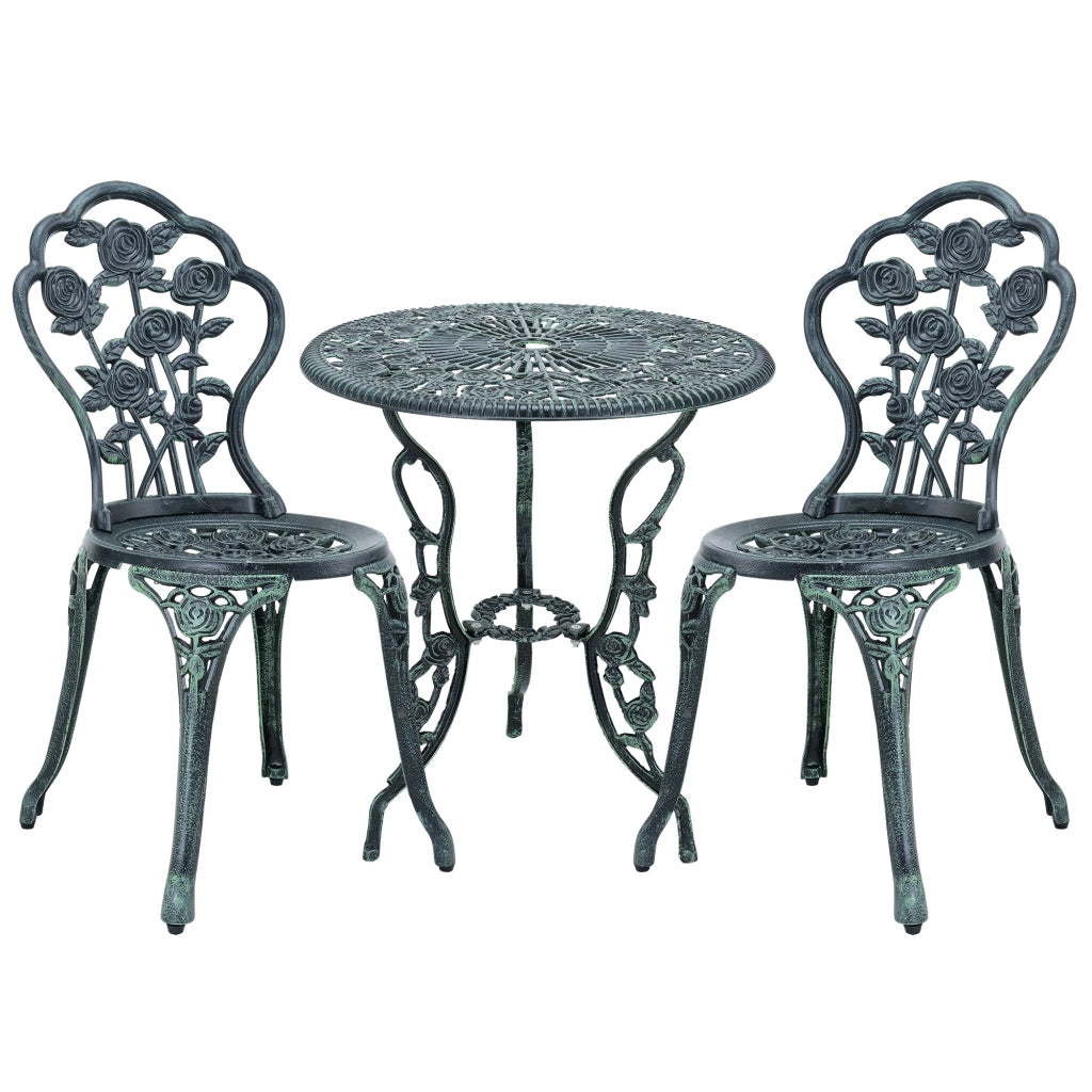 Set Mobili da Bistrot Wakefield con Motivi Floreali - Verde Antichizzato casa.pro