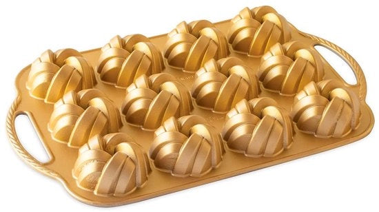 Mini Bundt Pan a Velo - Forma per Torta - Oro - Alluminio