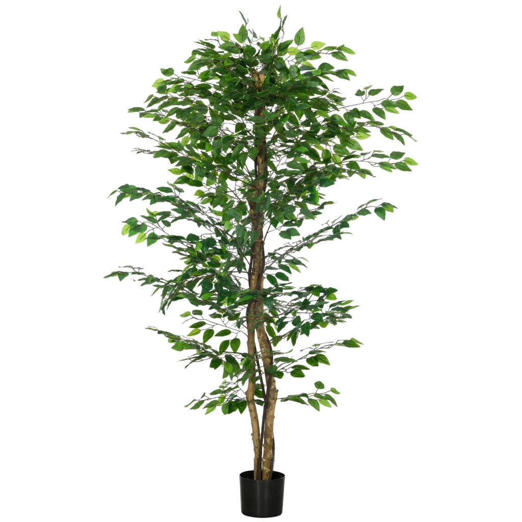Ficus Artificiale con Tronchi Naturali 180 cm ¨C Minimal ¨C Verde