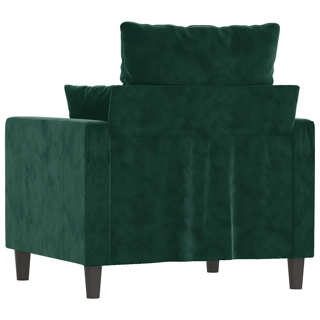 Poltrona Verde Scuro 60 cm Velluto 359285
