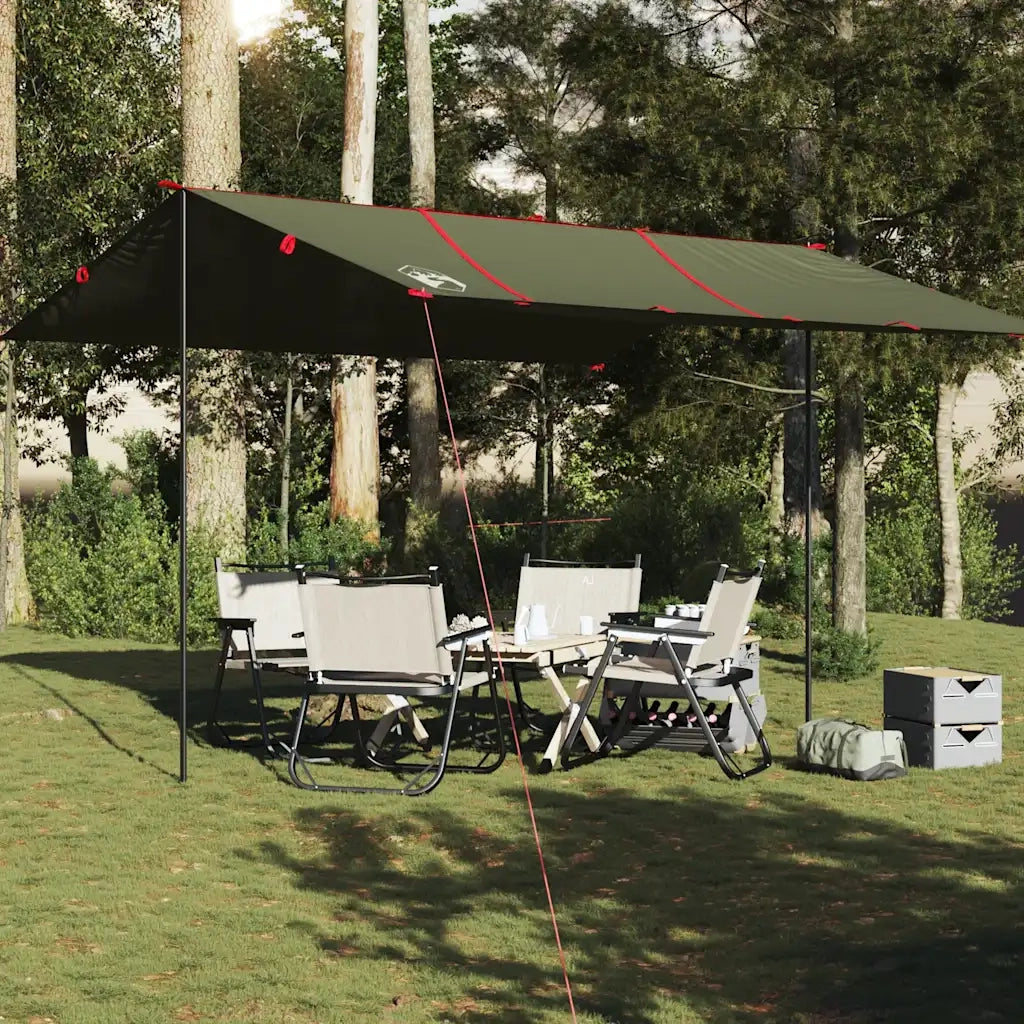 Telone da campeggio | Tenda da campo Verde Oliva 451x420 cm Impermeabile