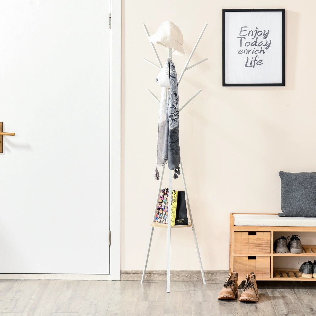 Appendiabiti con ripiano e ganci ¨C Minimal ¨C Bianco