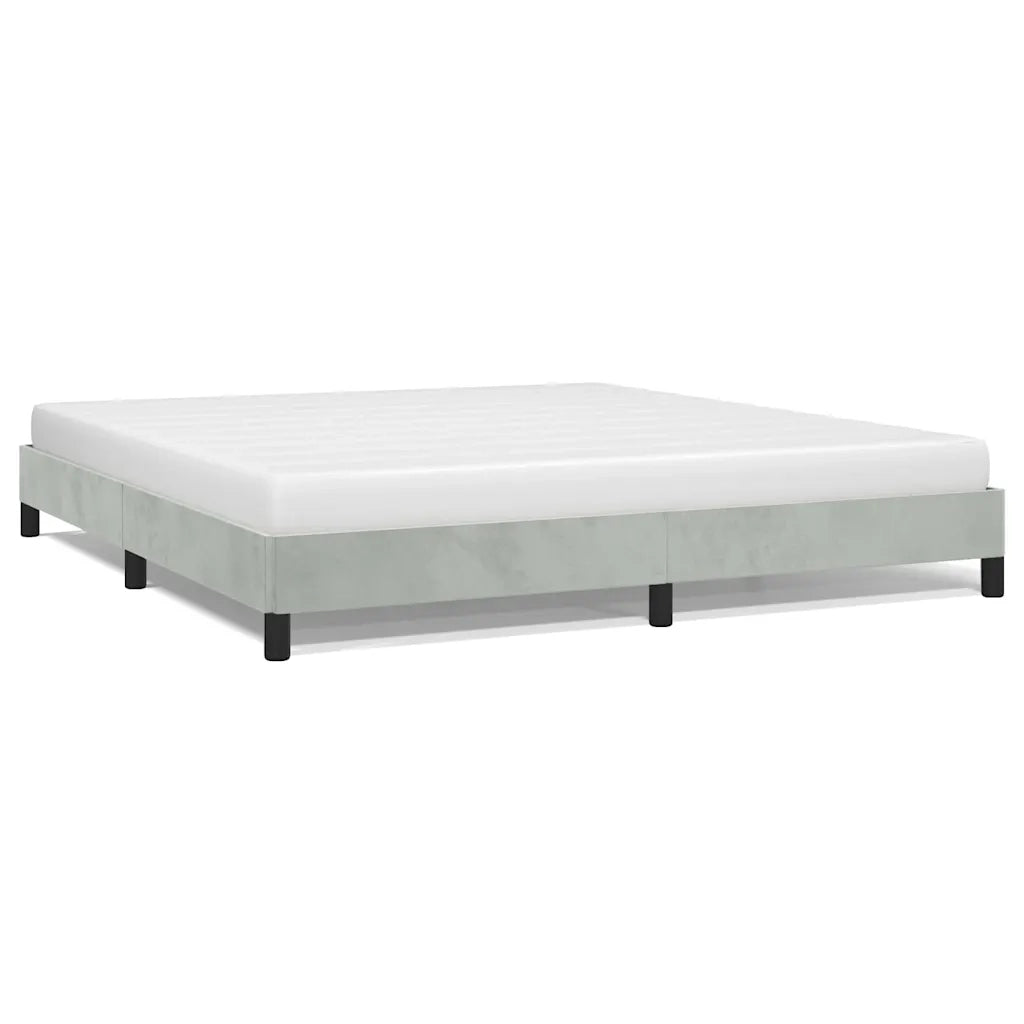 Struttura letto senza Materasso Grigio Chiaro Velluto 347015