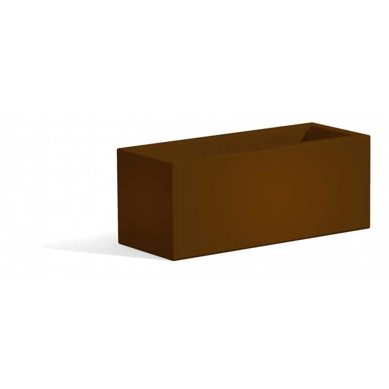 Vaso Fioriera moderna di design 100x40 H40 in polimero bronzo resistente per interno ed esterno - Made in Italy - Monacis