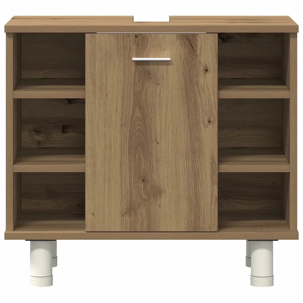 Set Mobili da Bagno 3 pz Rovere Artigianale Legno Multistrato 3328568
