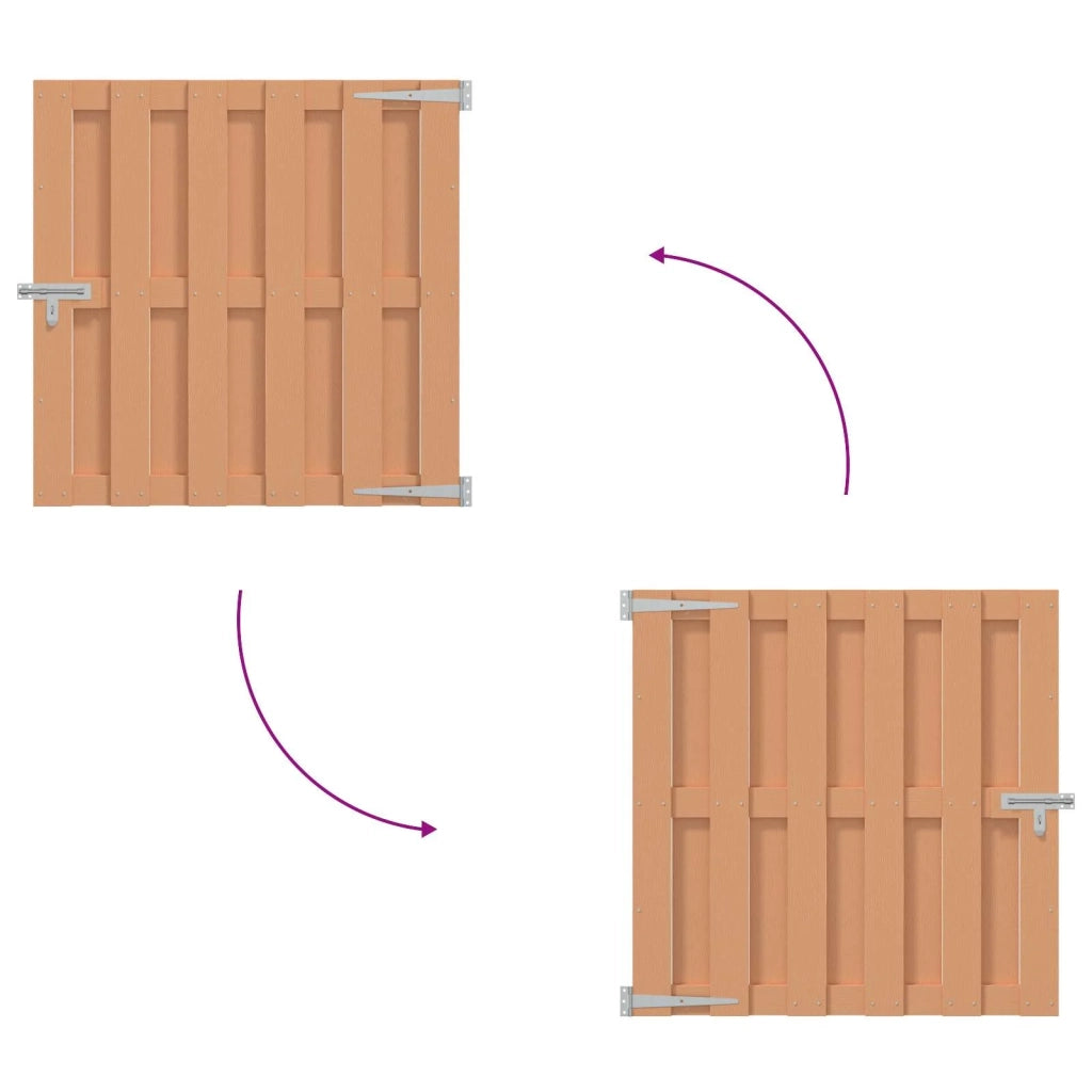 Cancello da giardino 100 x 100 cm WPC e Alluminio Marrone CFW4256176