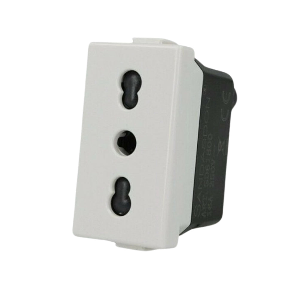 Biesse kit presa bipasso 2p+t 10/16a 250v compatibile bticino matrix am5180 *** numero pezzi 10, confezione 1
