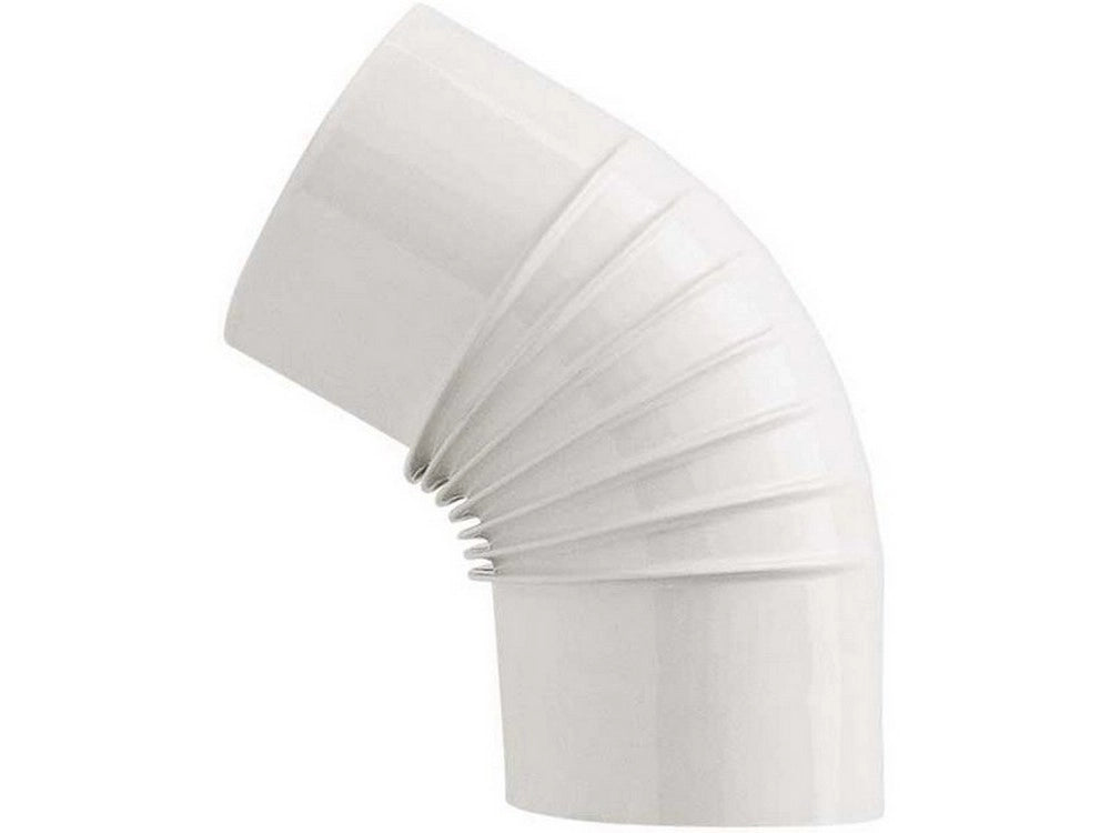 12pz gomito 45¦ per stufa a legna porcellanato classic col. bianco  ï cm. 8 cod:ferx.vit55016