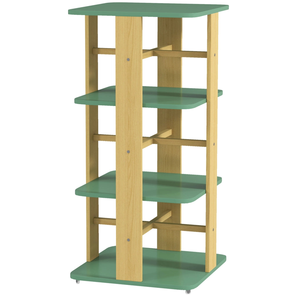 Libreria per Bambini con Ruote ¨C Minimal ¨C Verde 3 Ripiani
