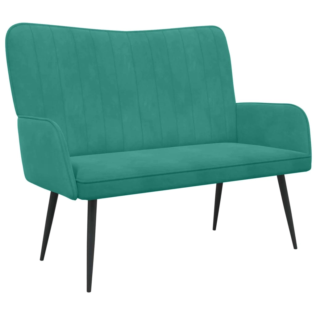 Sofa a Due Posti Turchese 115 x 61 x 87 cm Velluto 42028969