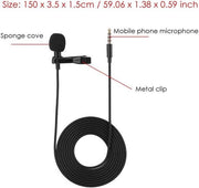 Microfono clip da 360 gradi - microfono condensatore omnidirezionale per smartphone - compatibile con Android e Windows.