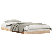 Letto singolo | Letto per adulti | Struttura letto a terra Naturale 100 x 220 cm Pino massello