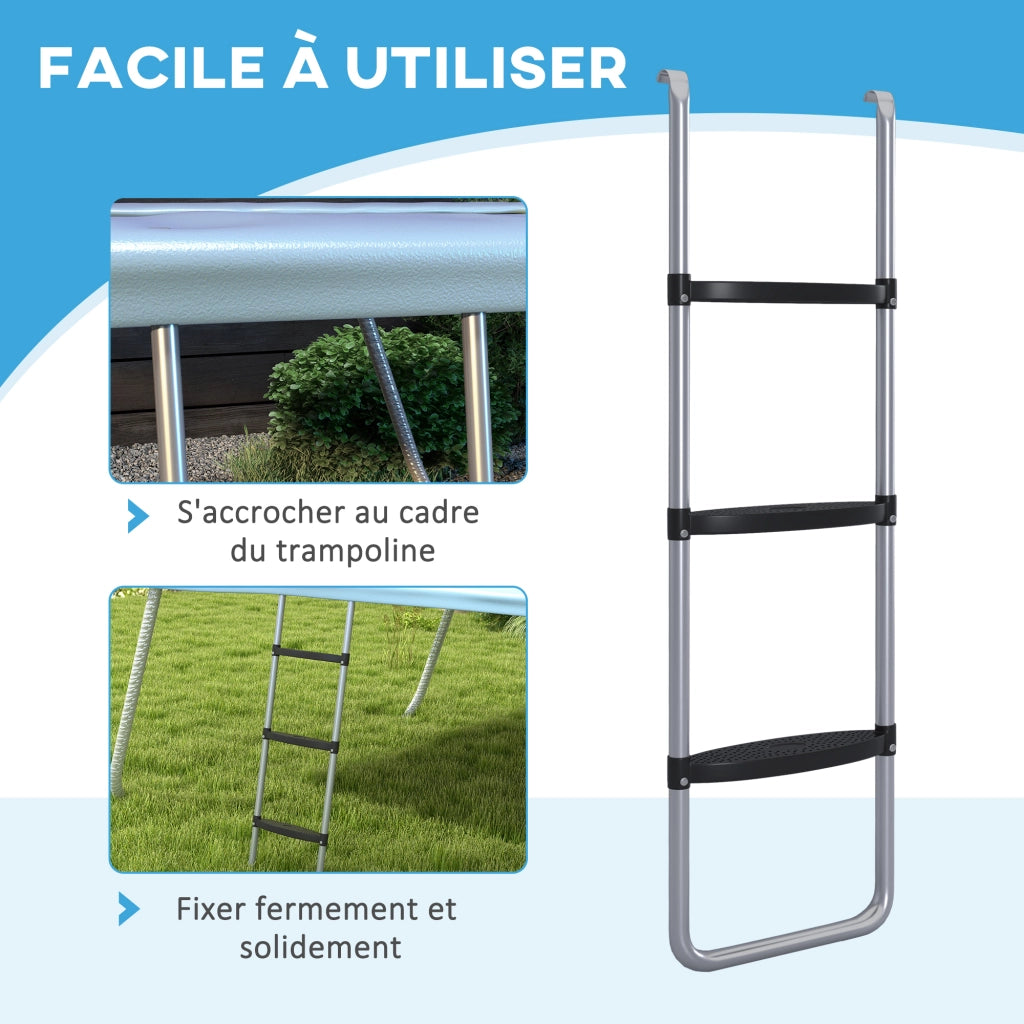 Scala per Trampolino ¨C Minimal ¨C Argento 110x32 cm
