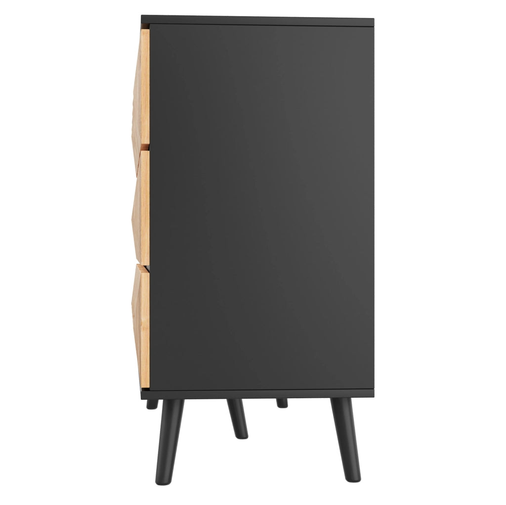 Sideboard moderno 120x40x85 cm con 6 cassetti