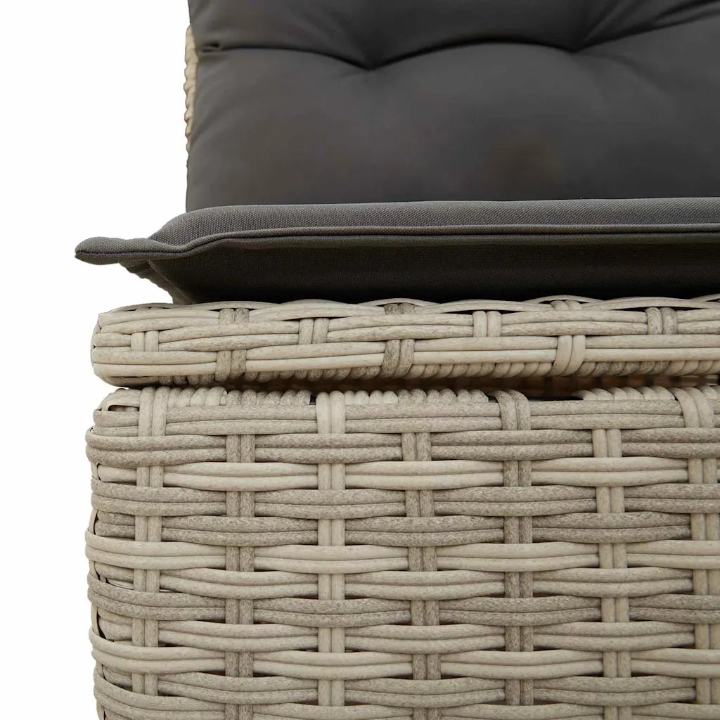 Set Divano da Giardino 3 pcs Grigio chiaro polyrattan 3355251
