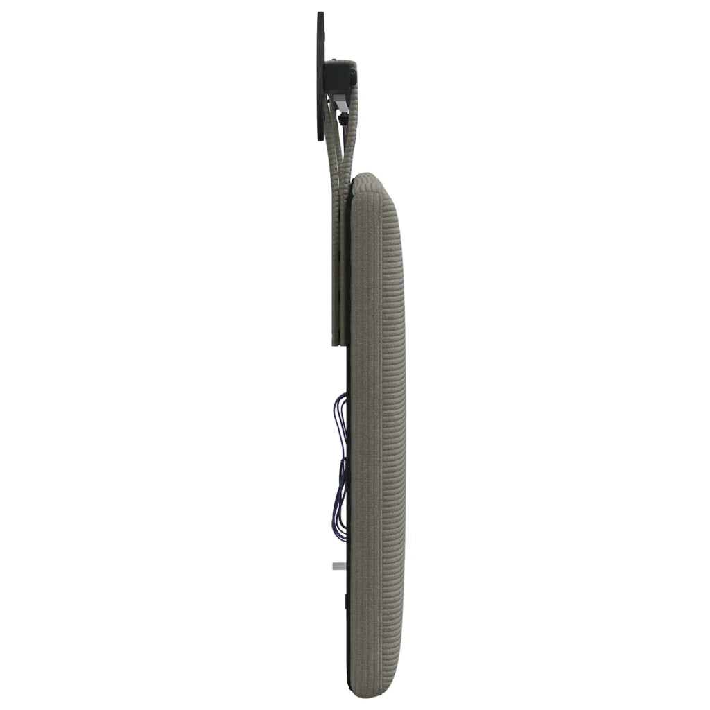 Testiera sospesa Con luce LED Grigio Chiaro Tessuto in Cords 3424290