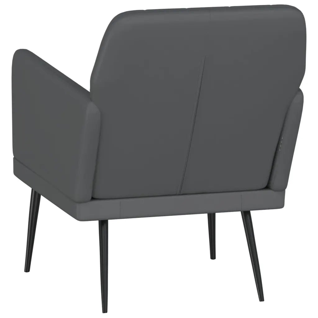 Poltrona | Sedia Relax Grigio 61x78x80 cm Similpelle