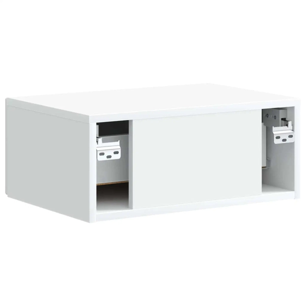 Mobiletto da notte a muro con cassetto Bianco 49 x 34,5 x 20 cm 899295