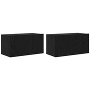 Set mobile TV 2 pz | Armadietto TV | Mobile Porta TV Nero 60 x 30 x 30 cm Legno multistrato