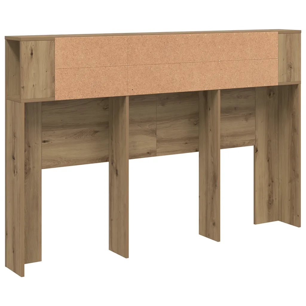 Mobiletto con testiera in rovere artigianale 160x18,5x103,5 cm in legno ingegnerizzato 856883