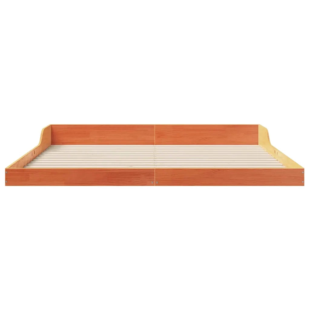 Struttura del letto Marrone cerato 200 x 220 cm Pino massello