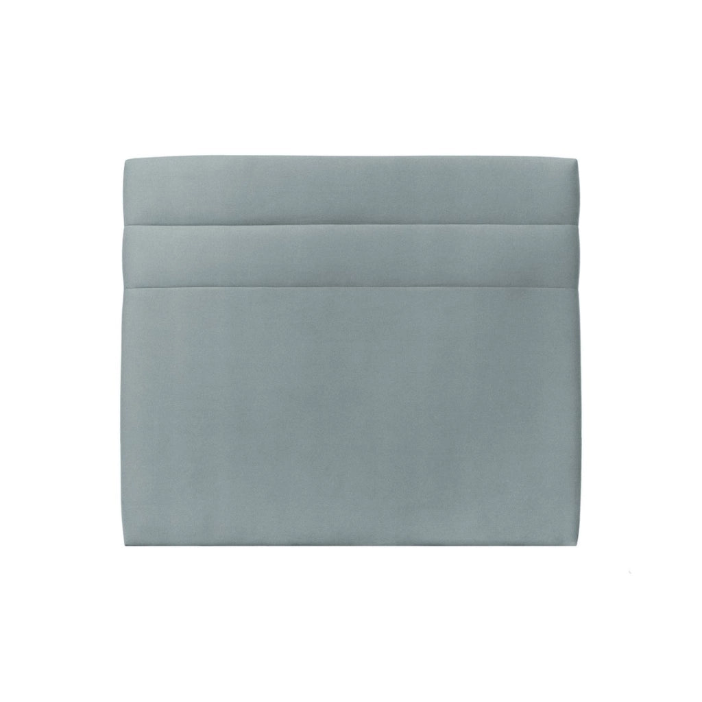 Testiera in tessuto velluto grigio blu con linee L140 cm
