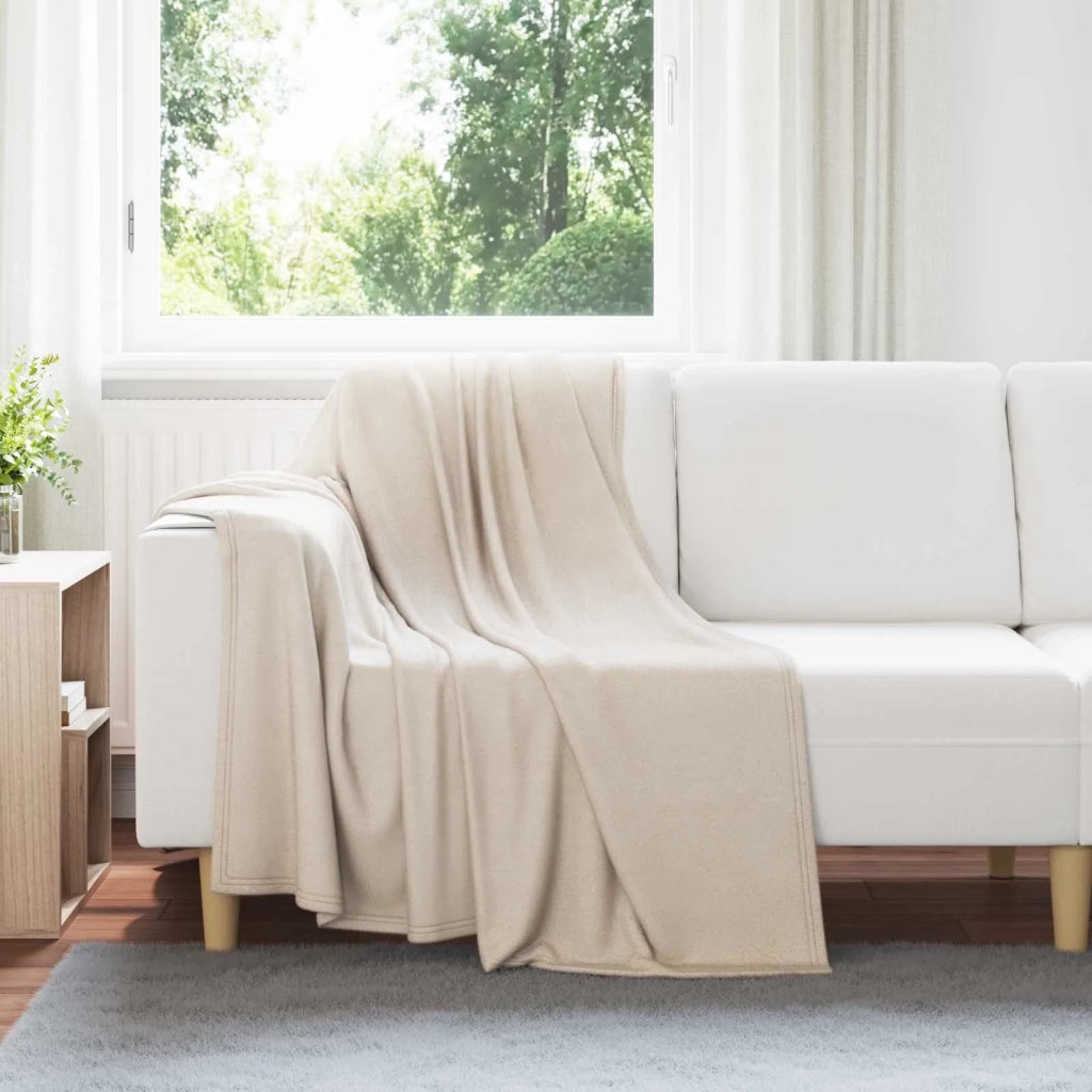 Coperte da Pile 24 pz Beige 170 x 130 cm Panno