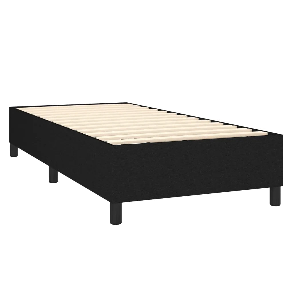 Letto a Molle con Materasso e LED Nero 90x200 cm in Tessuto 3134687