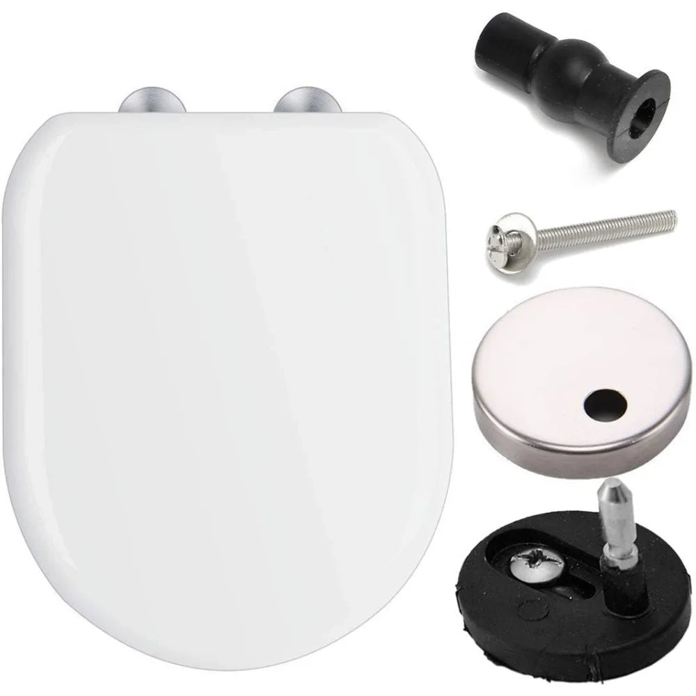 Sedile per wc, a forma di d, bordi arrotondati, materiale ergono