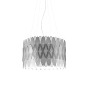 Sospensione Moderna Amanda Polilux ® Argento E Metallo Cromo 1 Luce E27 D50Cm