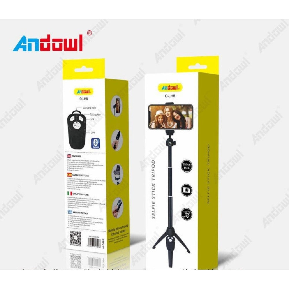 Trade Shop - Treppiedi Per Selfie Stick Per Cellulare Telecamera Controller Bluetooth Q-lh8 -